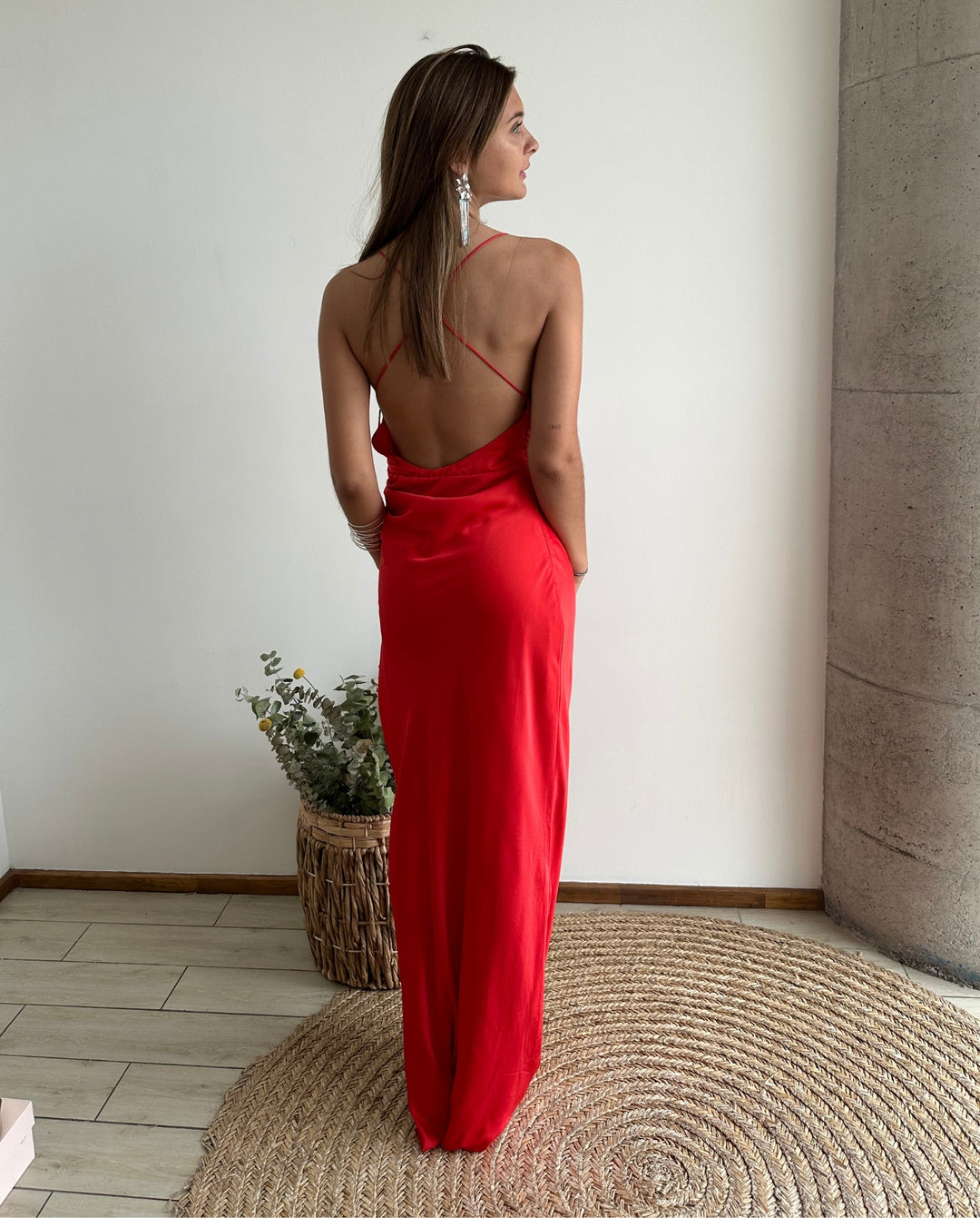 RED VENICE MAXI DRESS