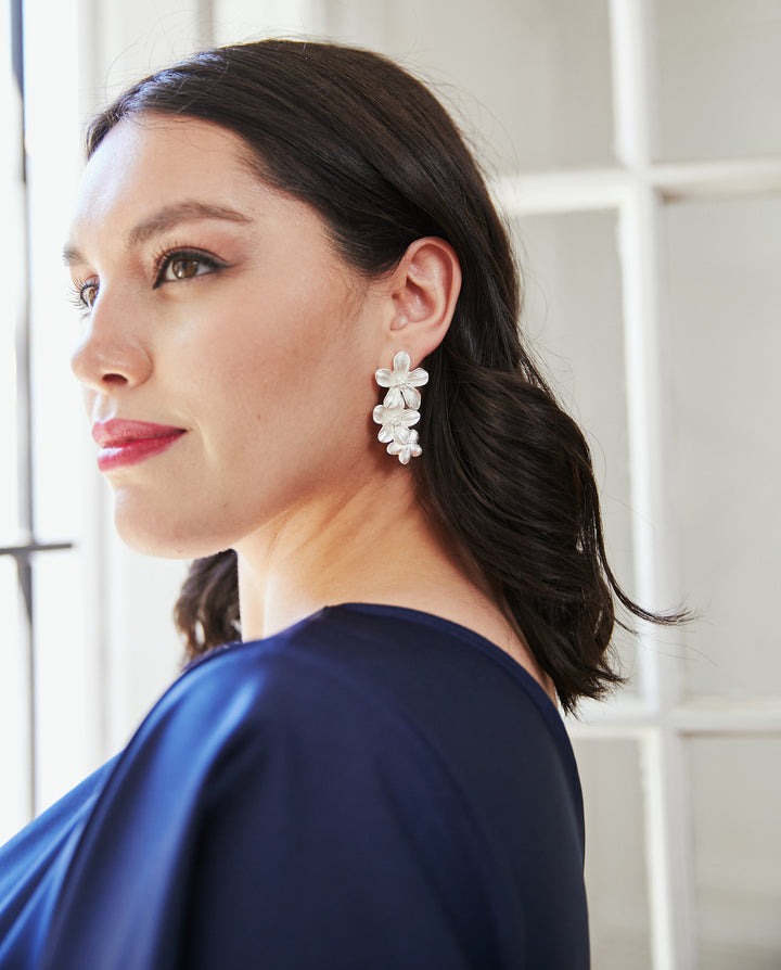 Aros Amarilis Plateado