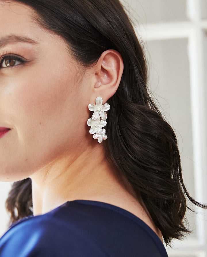 Aros Amarilis Plateado