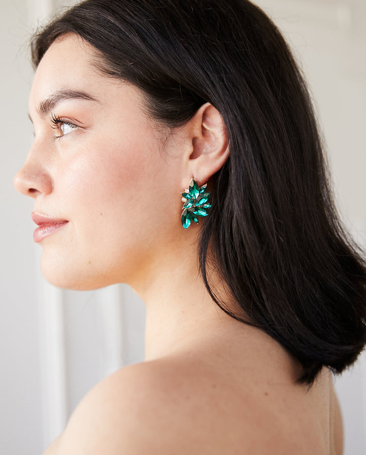 Aros Alma Brillos Verde Oscuro