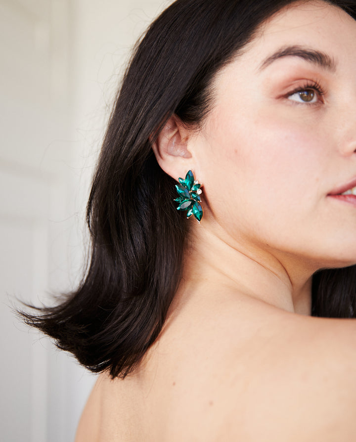 Aros Alma Brillos Verde Oscuro