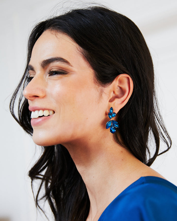 Aros Magnolia Turquesa Oscuro