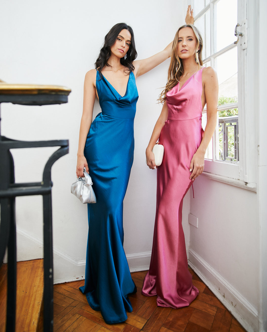 Vestido Largo de Fiesta Dominga Turquesa Oscuro