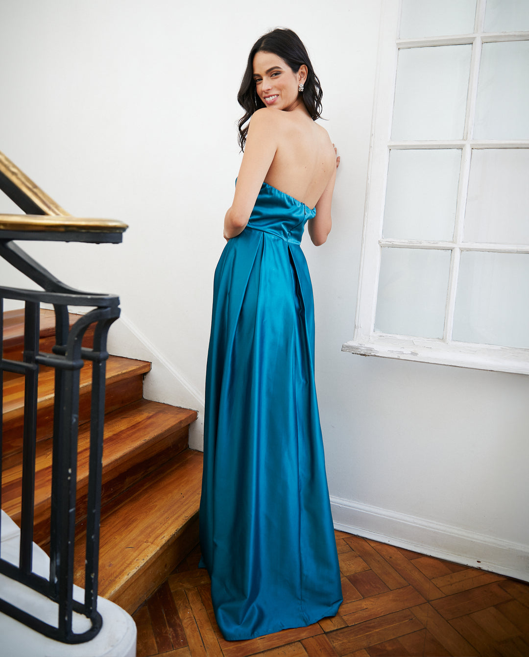 Vestido Largo de Fiesta Millaray Turquesa