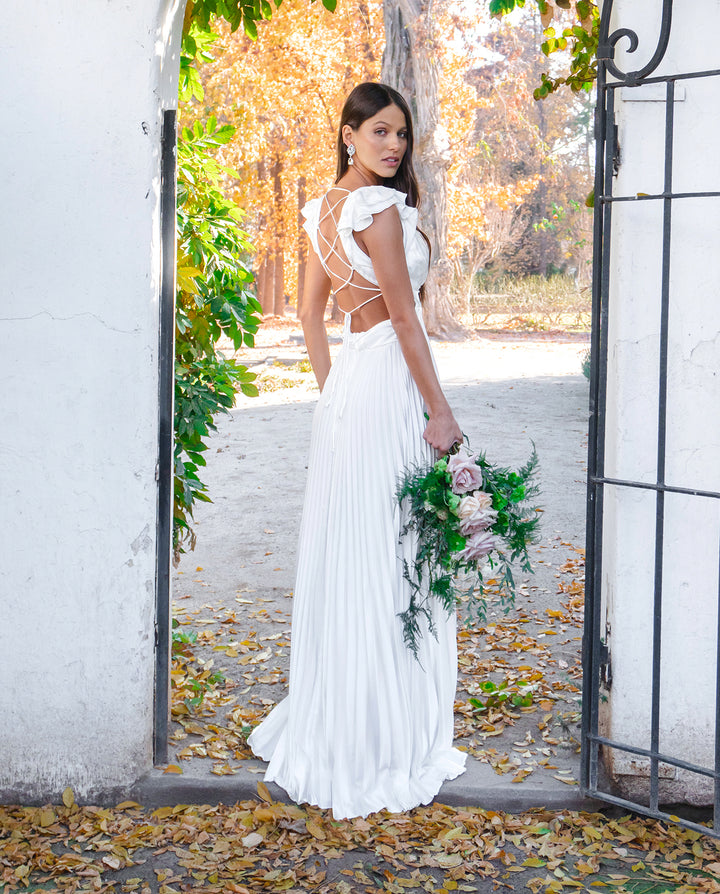 VESTIDO DE NOVIA LARGO SEÚL BLANCO