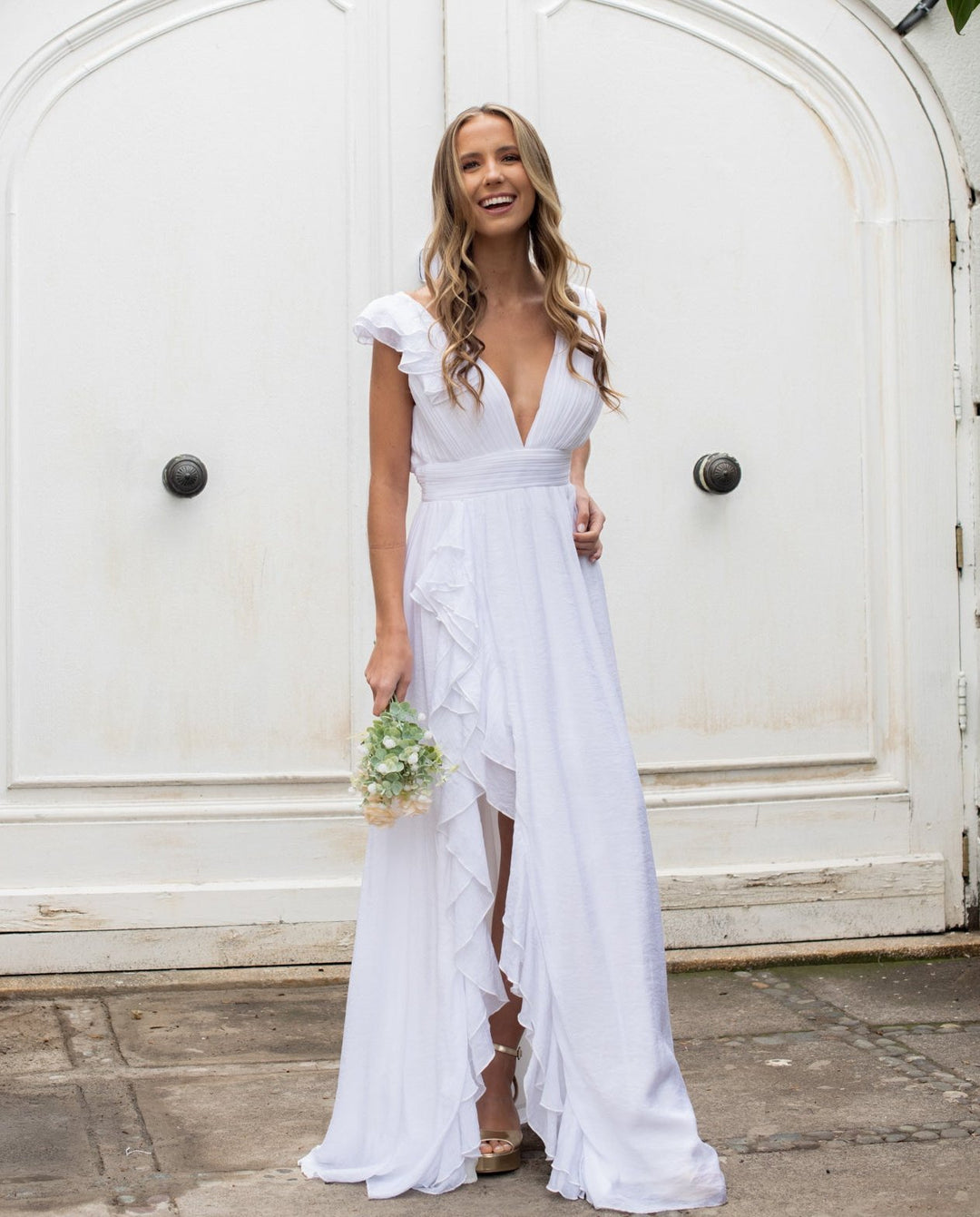 Vestido Largo de Novia Dalia Blanco