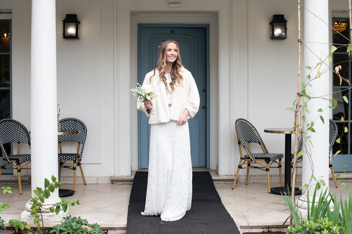 VESTIDO DE NOVIA 2 PIEZAS CONJUNTO EVA IVORY