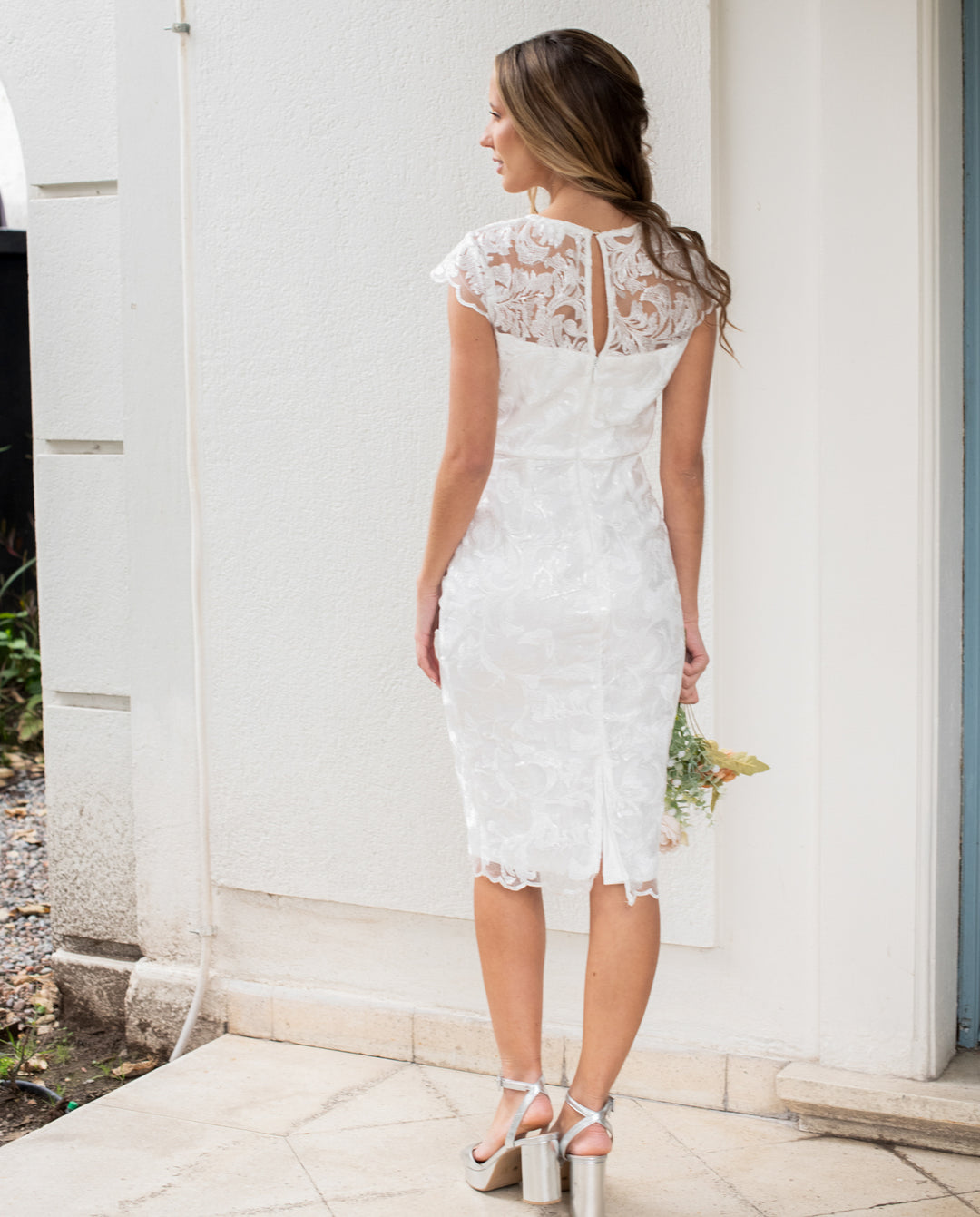 Vestido Midi de Novia Piera Blanco