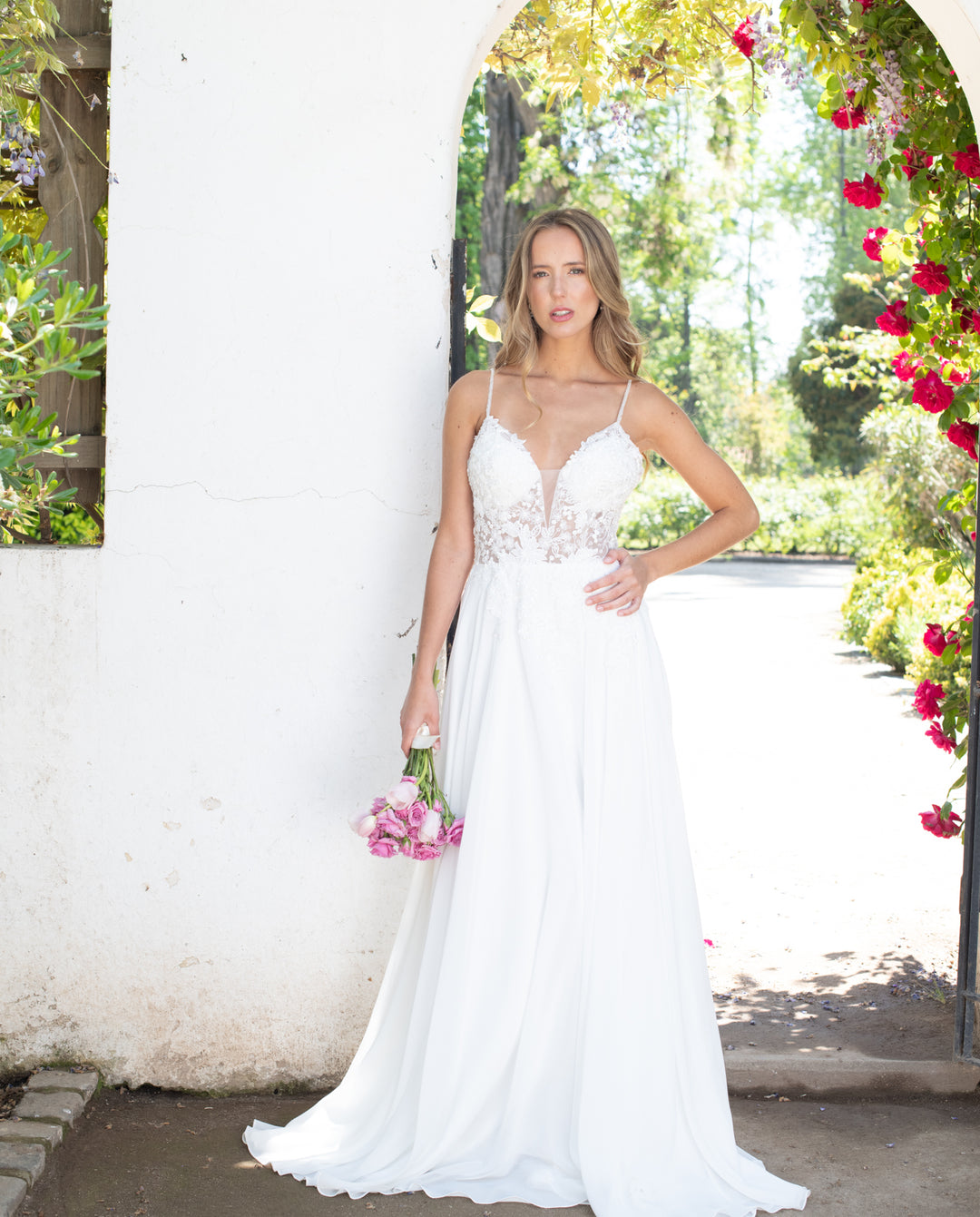 Vestido Largo de Novia Begoña Blanco