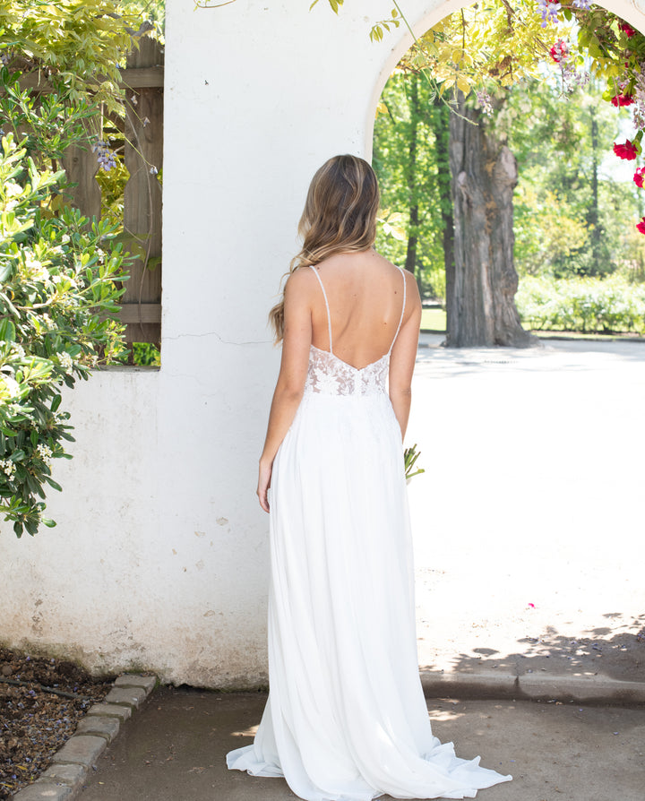 Vestido Largo de Novia Begoña Blanco