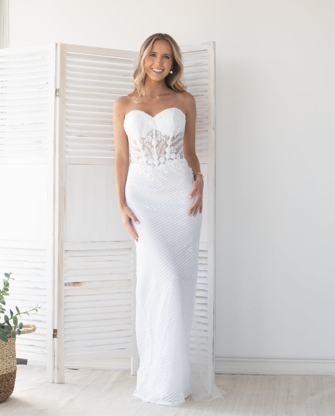 Vestido de Novia Nevada Lentejuelas Blanco