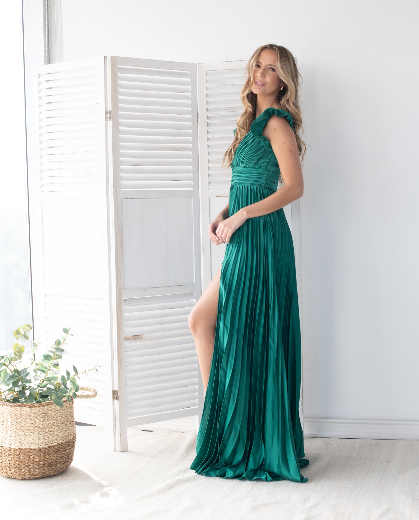 Vestido fiesta shops verde