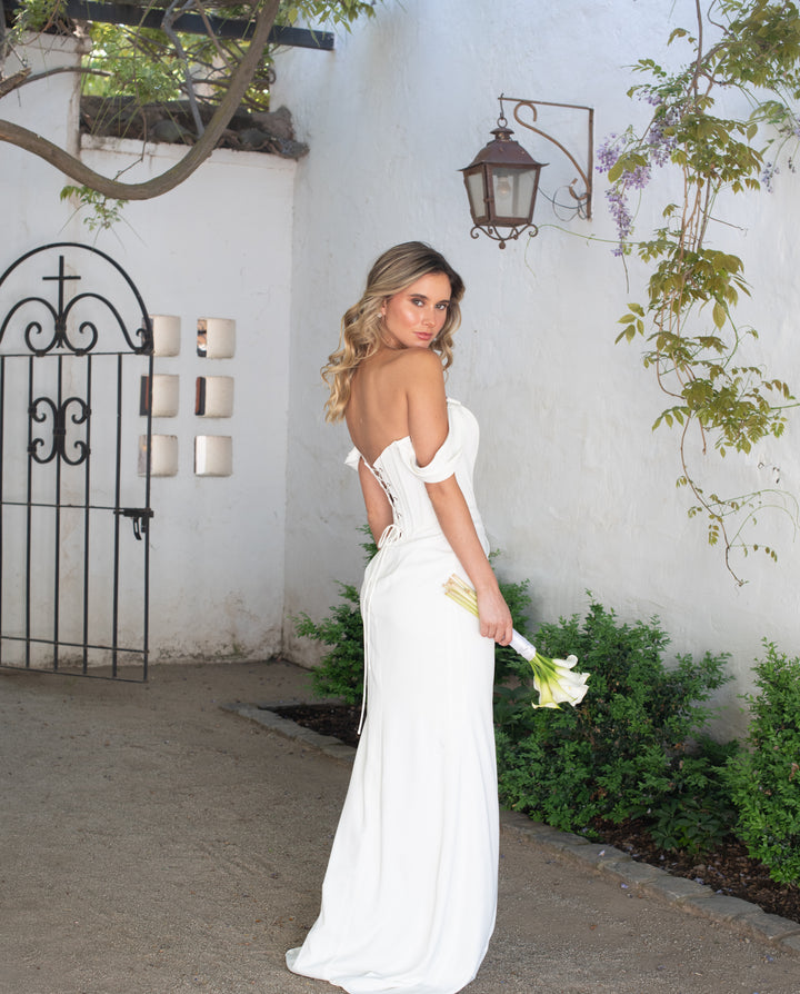 Vestido Largo de Novia Tiare Corset Blanco