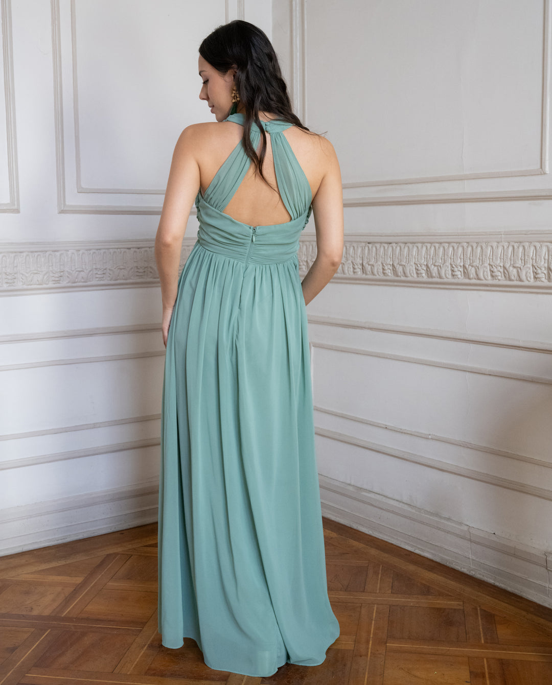 Vestido de Fiesta Bali Verde Pistacho