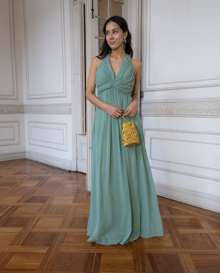 Vestido de Fiesta Bali Verde Pistacho