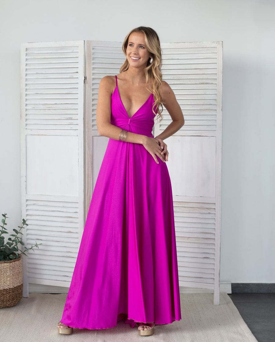 Vestido Largo de Fiesta Antonia Magenta