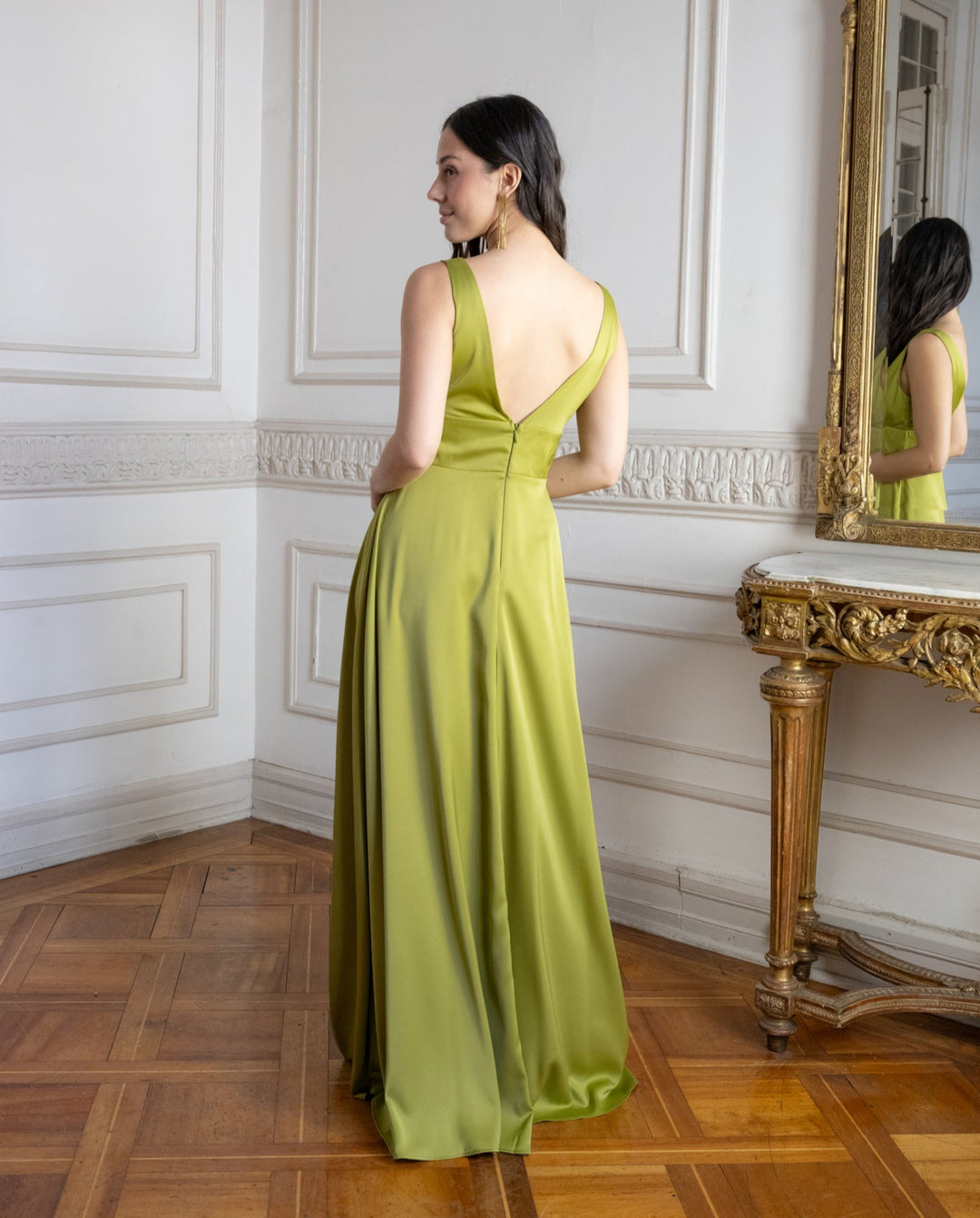 Vestido de Fiesta Versalles Verde Limón