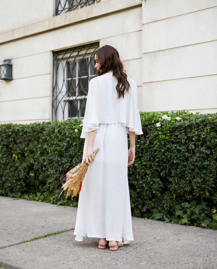 Vestido Largo de Novia Iris Blanco