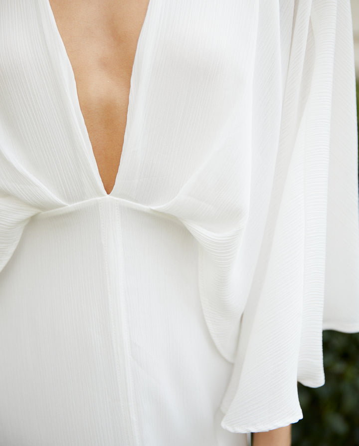 Vestido Largo de Novia Iris Blanco