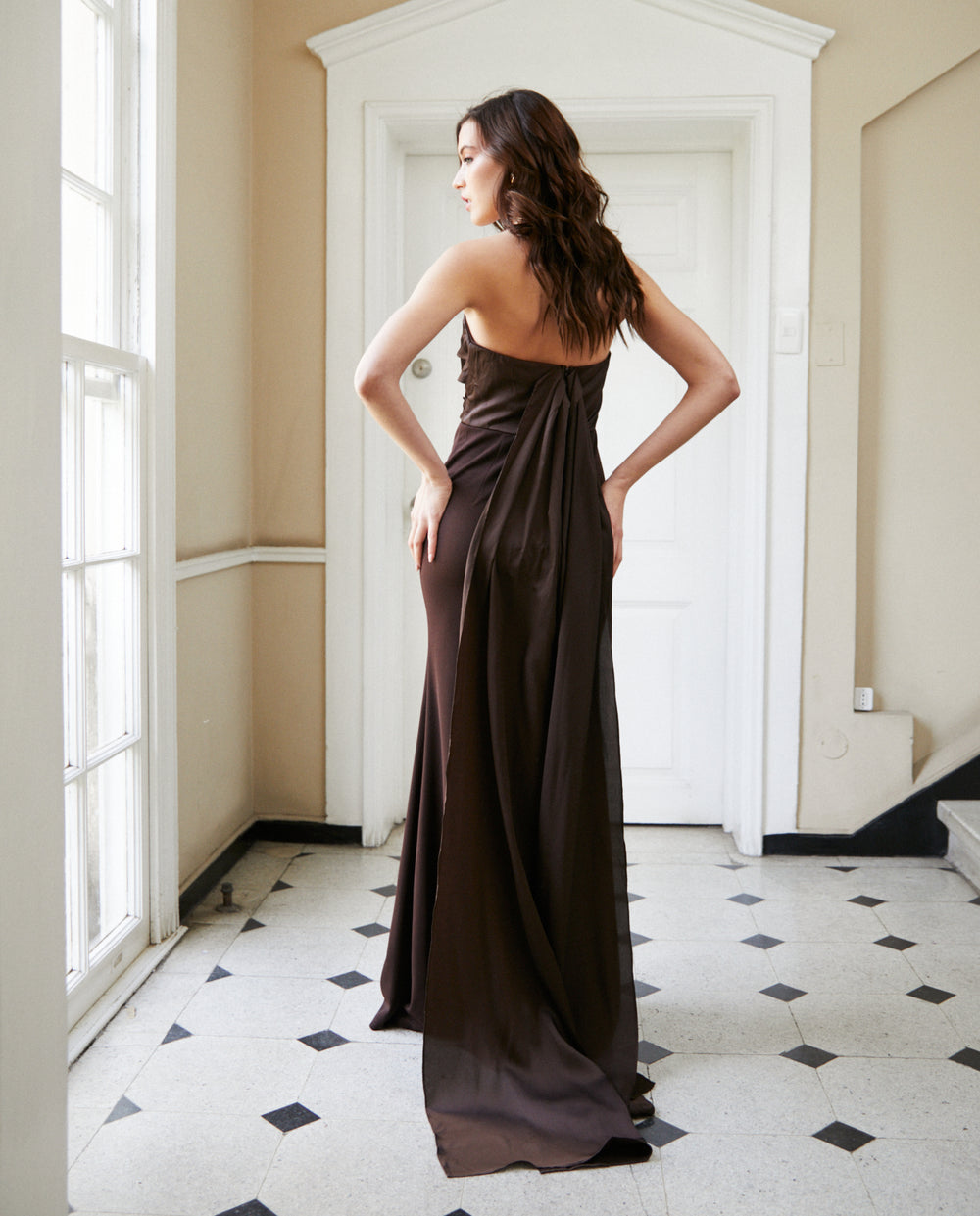 Vestido Largo de Fiesta Alicante Chocolate