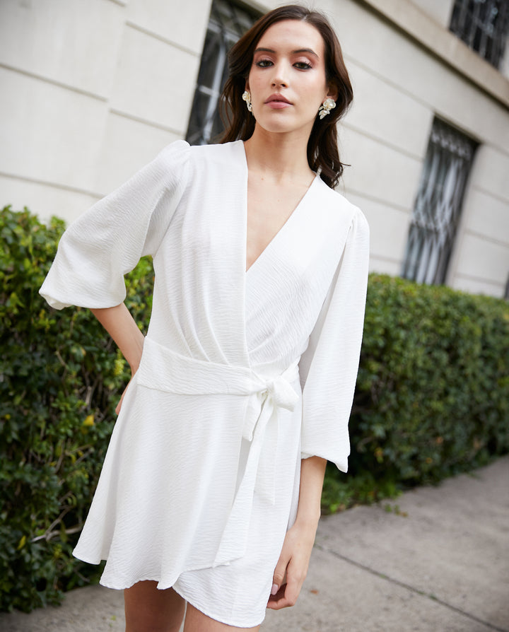 Vestido Corto de Fiesta Meli Blanco