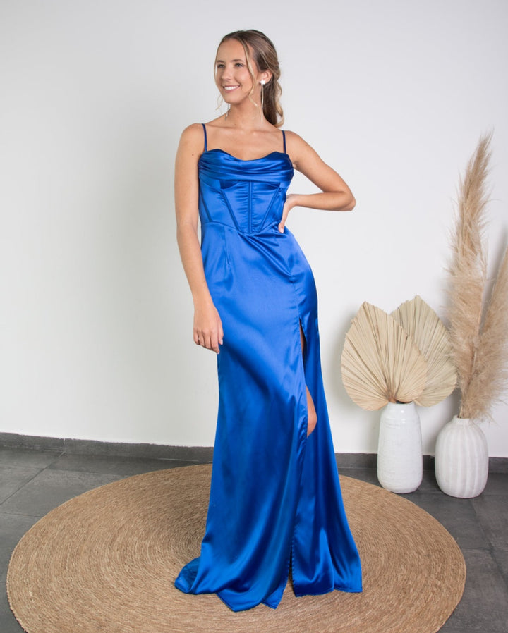 Vestido de Fiesta Corset Azul Royal