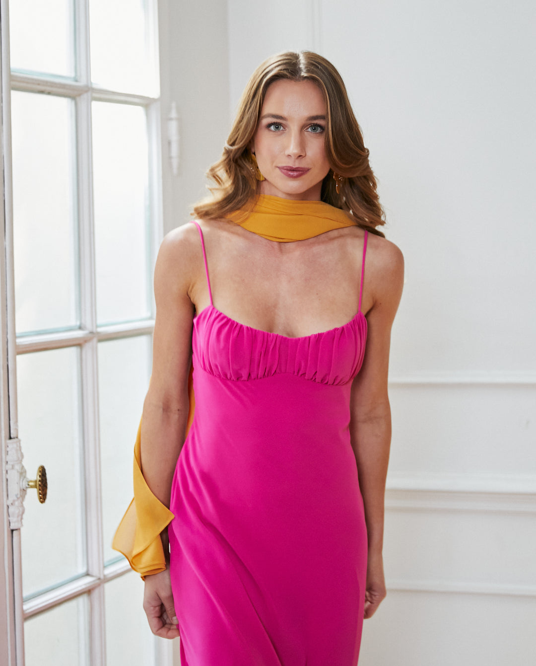 Pañuelo Antonia Gasa Mostaza