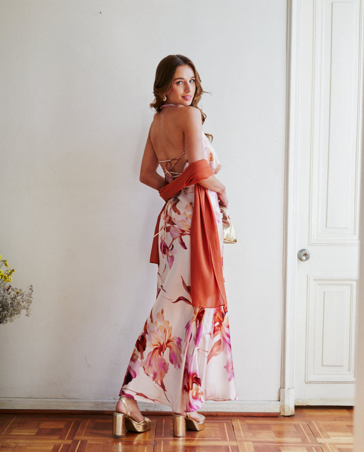 Pañuelo Antonia Gasa Terracota