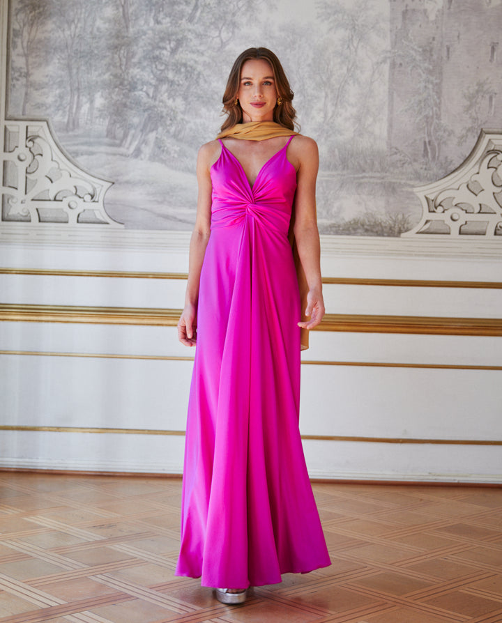 Pañuelo Antonia Satín Plisado Dorado