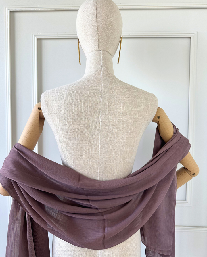 Maxi Pañuelo Antonia de Satín Plisado Malva