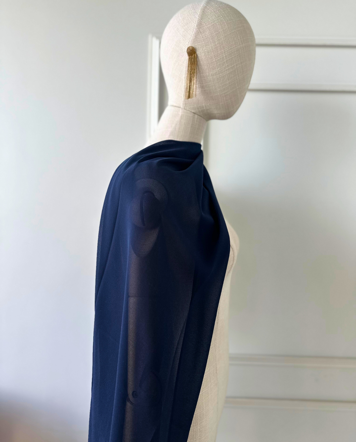 Maxi Pañuelo Antonia Gasa Azul Oscuro