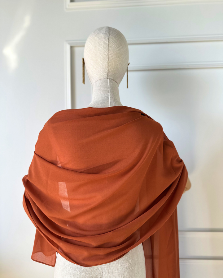 Pañuelo Antonia Gasa Terracota