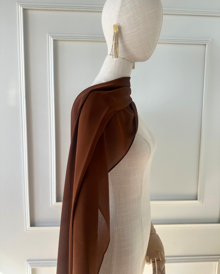 Pañuelo Antonia Gasa Chocolate