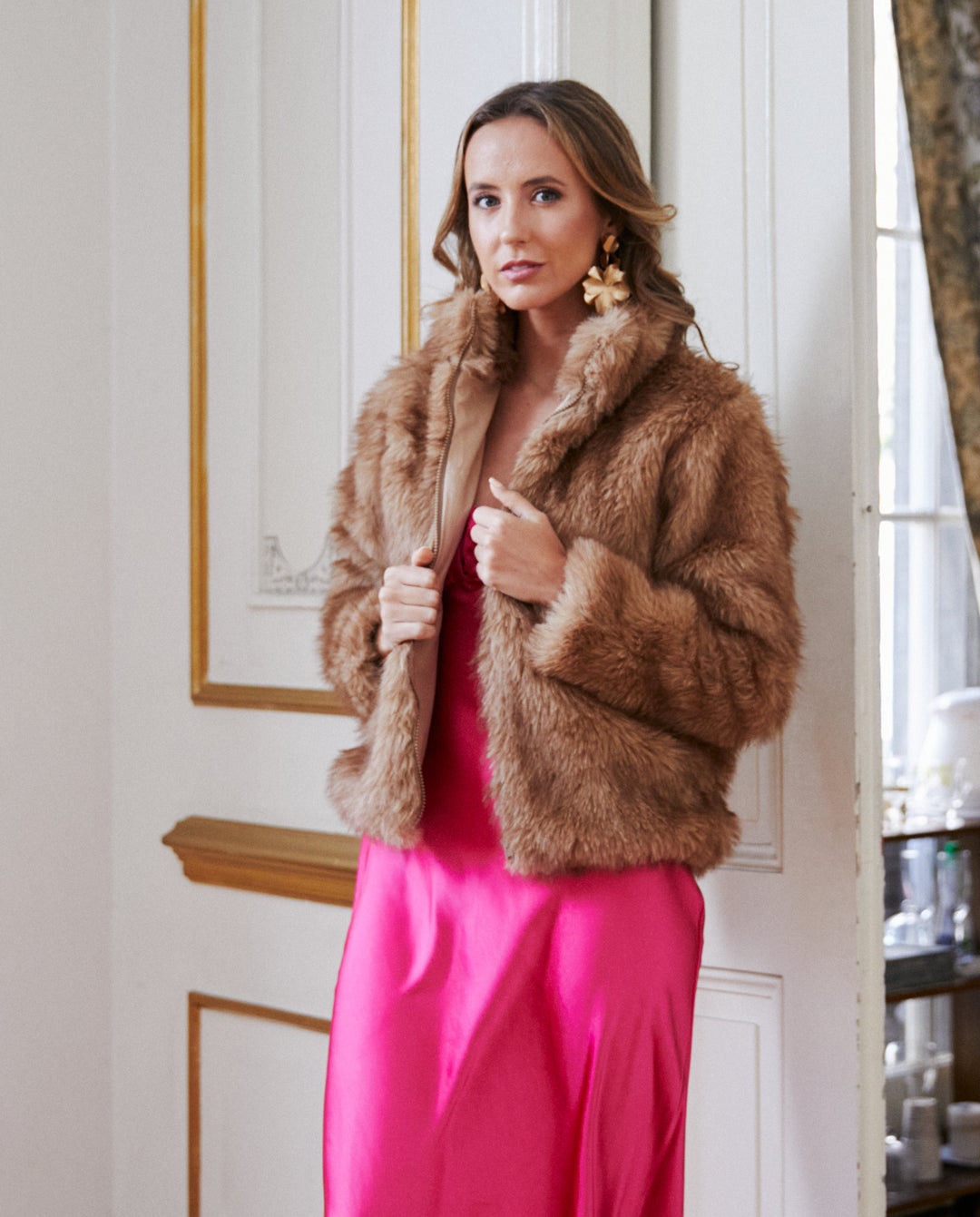 Peludo Tamara con Cierre Camel