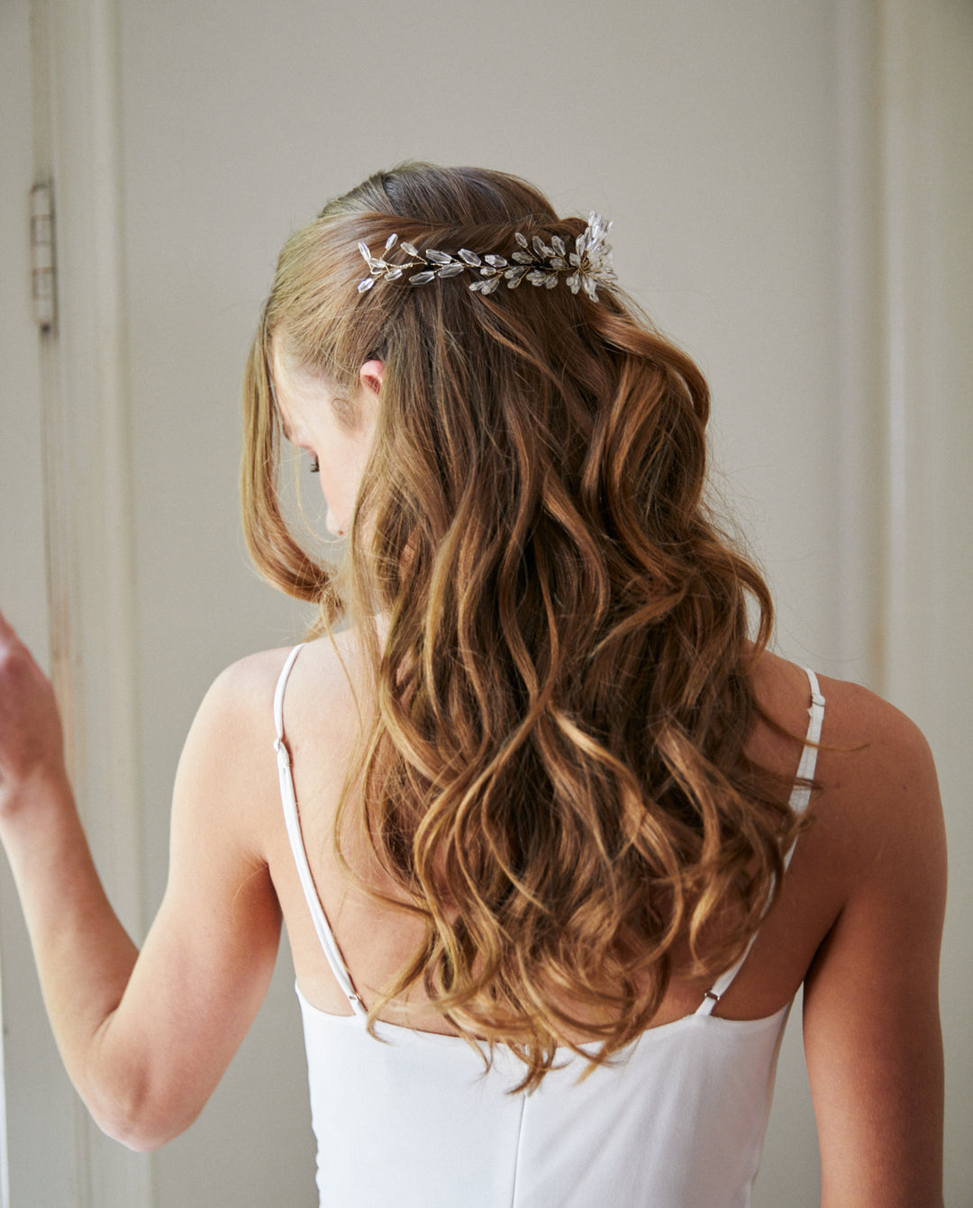 Tocado de Novia Azucena Dorado
