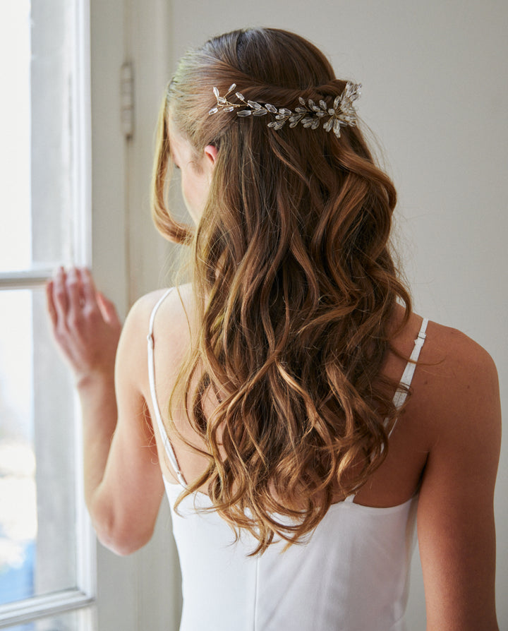 Tocado de Novia Azucena Dorado