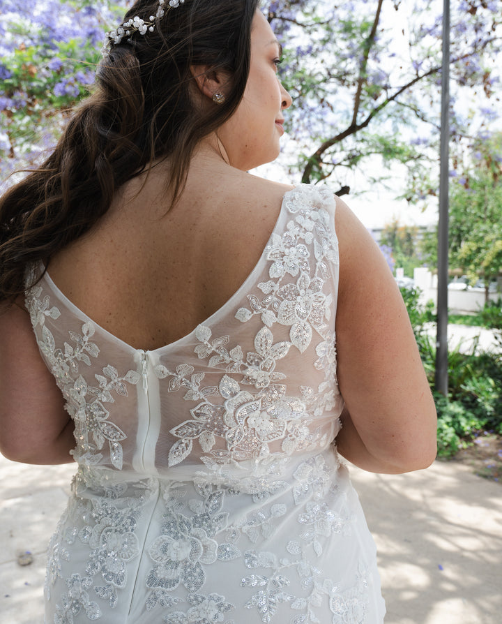 Vestido Largo de Novia Mesina Blanco