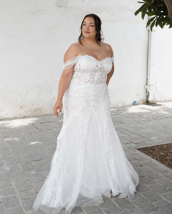 Vestido Largo de Novia Corina Blanco