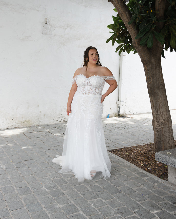 Vestido Largo de Novia Corina Blanco