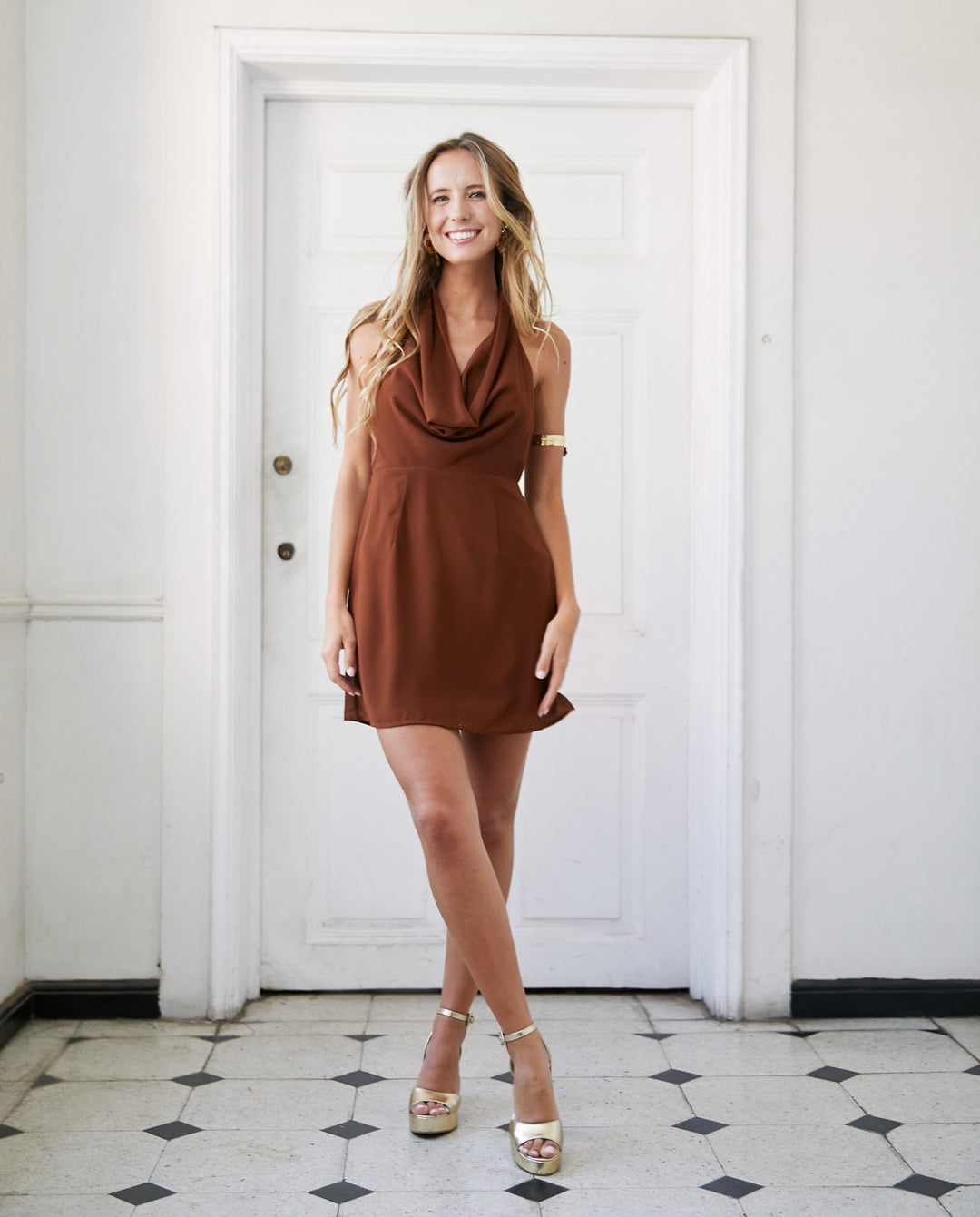 Vestido Corto de Fiesta Estocolmo Chocolate