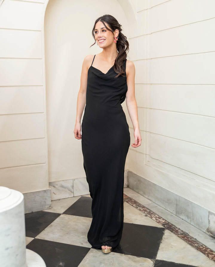 Vestido Largo de Fiesta Amelisse Negro
