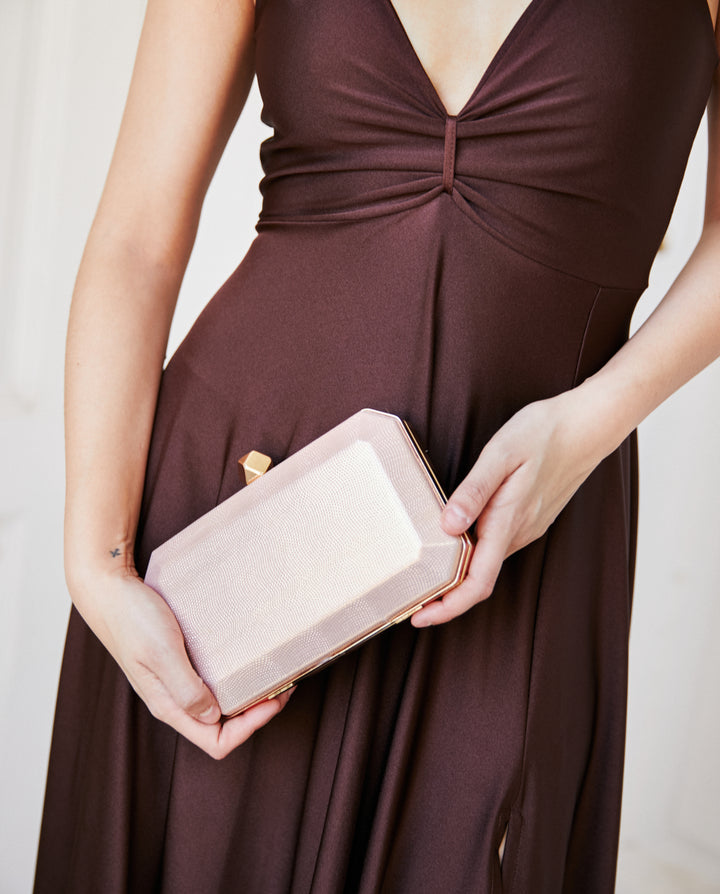 Vestido Largo de Fiesta Antonia Chocolate