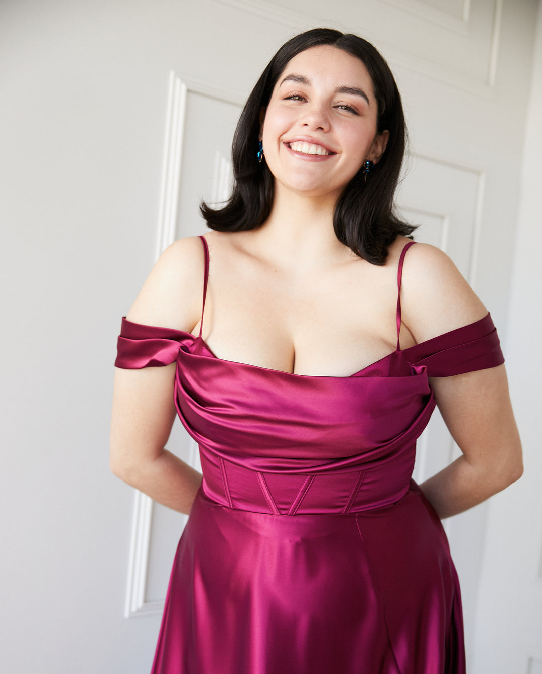 Vestido Largo de Fiesta Atenea Corset Cherry