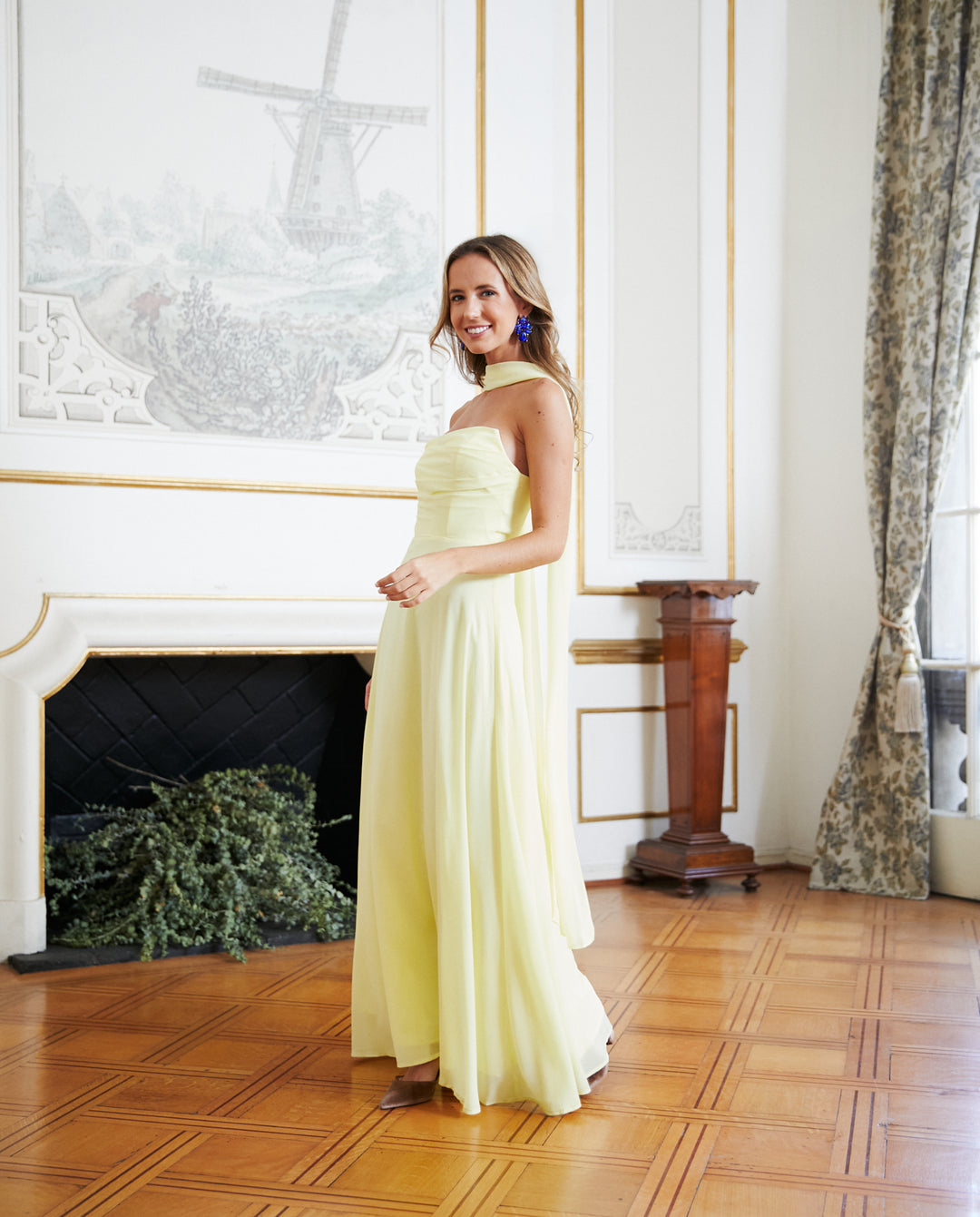 Vestido Largo de Fiesta Beatriz Amarillo