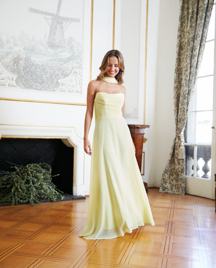 Vestido Largo de Fiesta Beatriz Amarillo