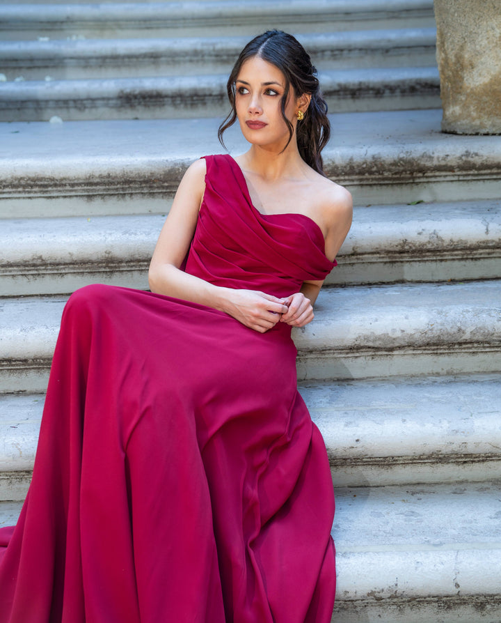 Vestido Largo de Fiesta Celine Burdeo