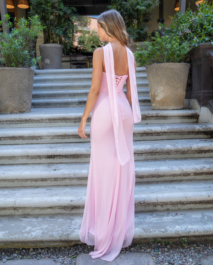 Vestido Largo de Fiesta Cloe Rosado