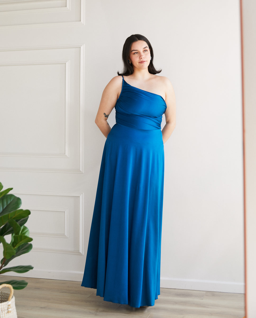 Vestido Largo de Fiesta Loreto Turquesa Oscuro