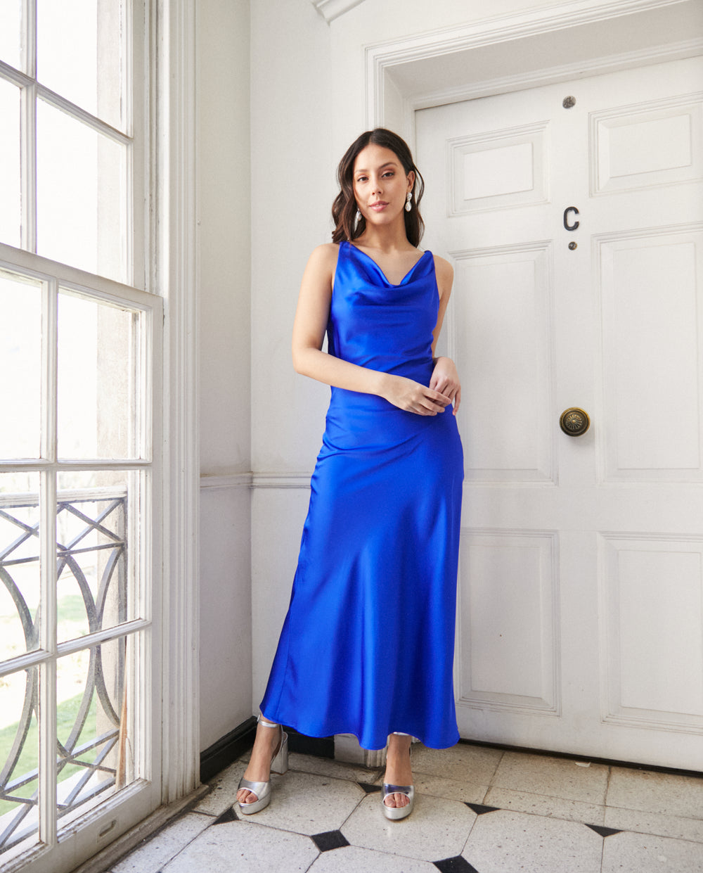 Vestido Largo de Fiesta Montserrat Azul Royal