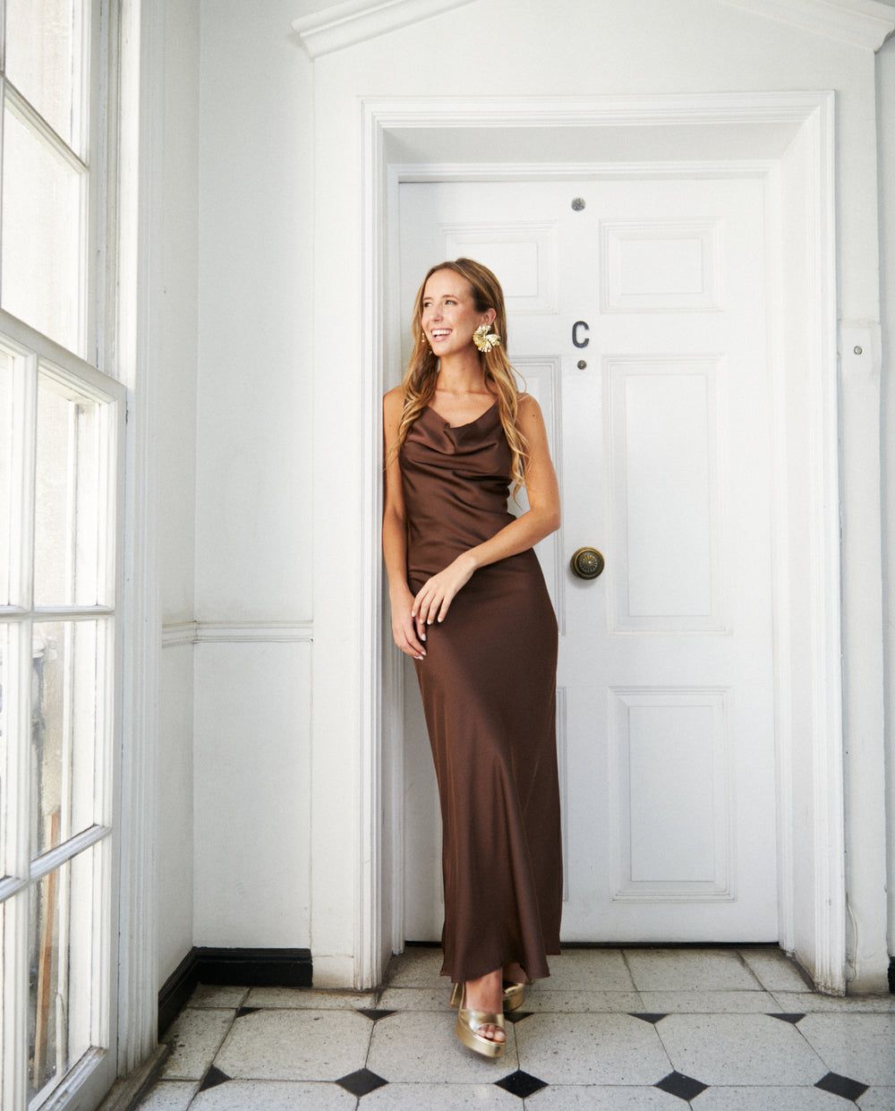 Vestido Largo de Fiesta Montserrat Chocolate